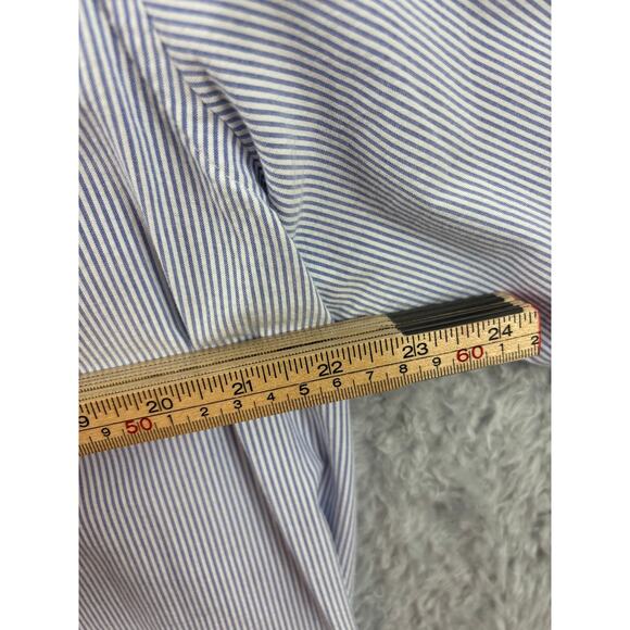 L.L. Bean Blue White Striped Button Down Shirt XL Tall 100% Cotton - Picture 8 of 8